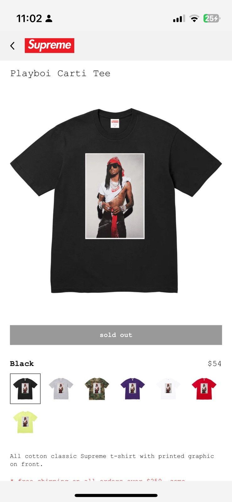 Supreme supreme Playboi Carti tee Size US M / EU 48-50 / 2 - 1 Preview