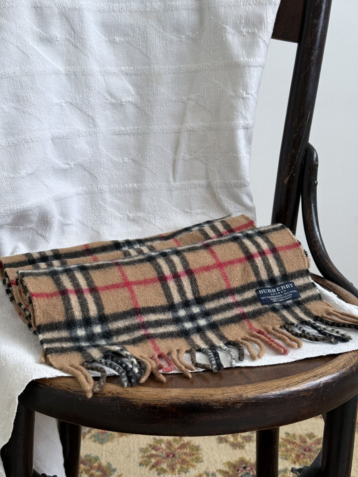 Burberry Burberry Cashmere Wool Nova Check Scarf Size ONE SIZE - 1 Thumbnail