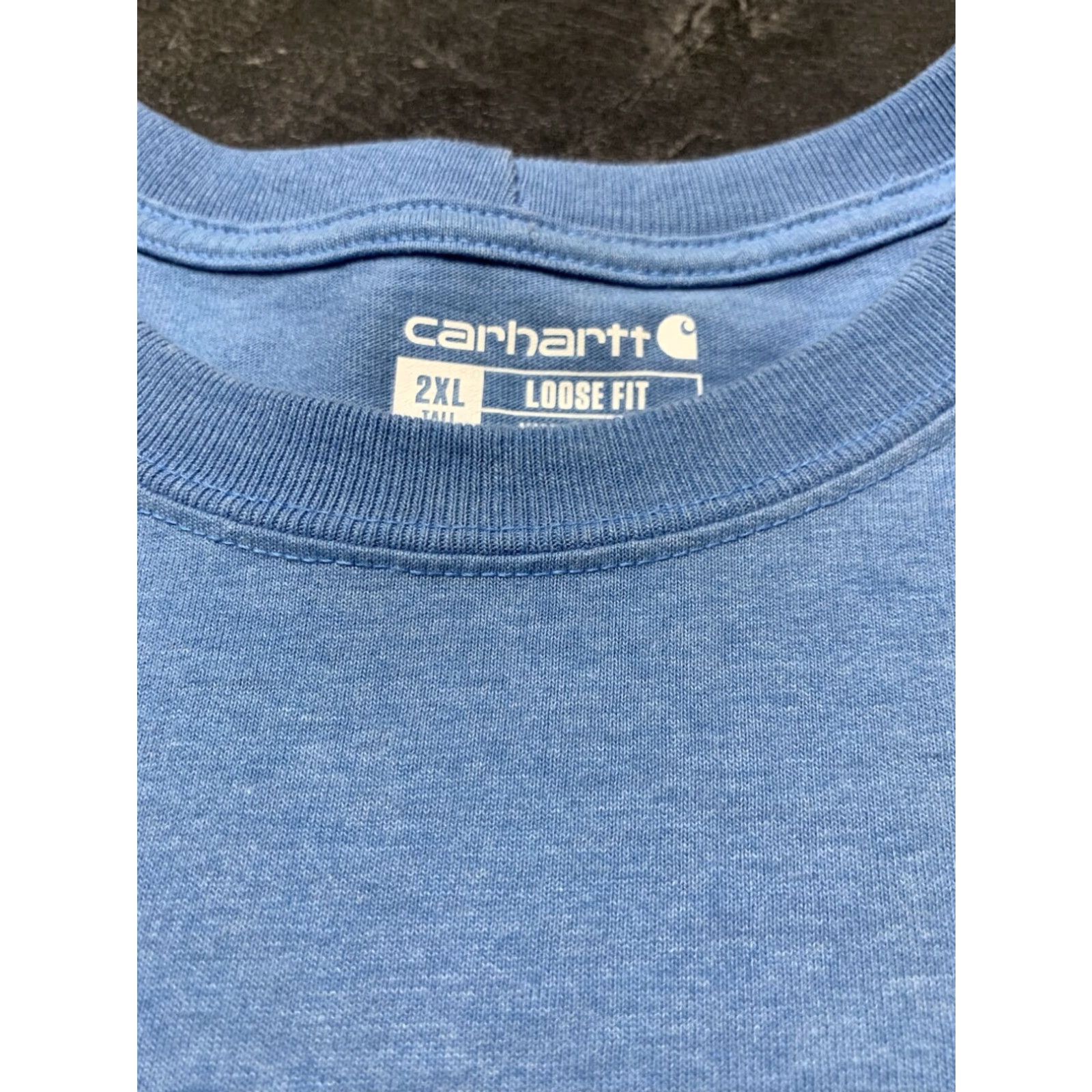 Carhartt Carhartt Blue Crewneck Short Sleeve Sweatshirt Men's 2XL Size US XXL / EU 58 / 5 - 4 Thumbnail