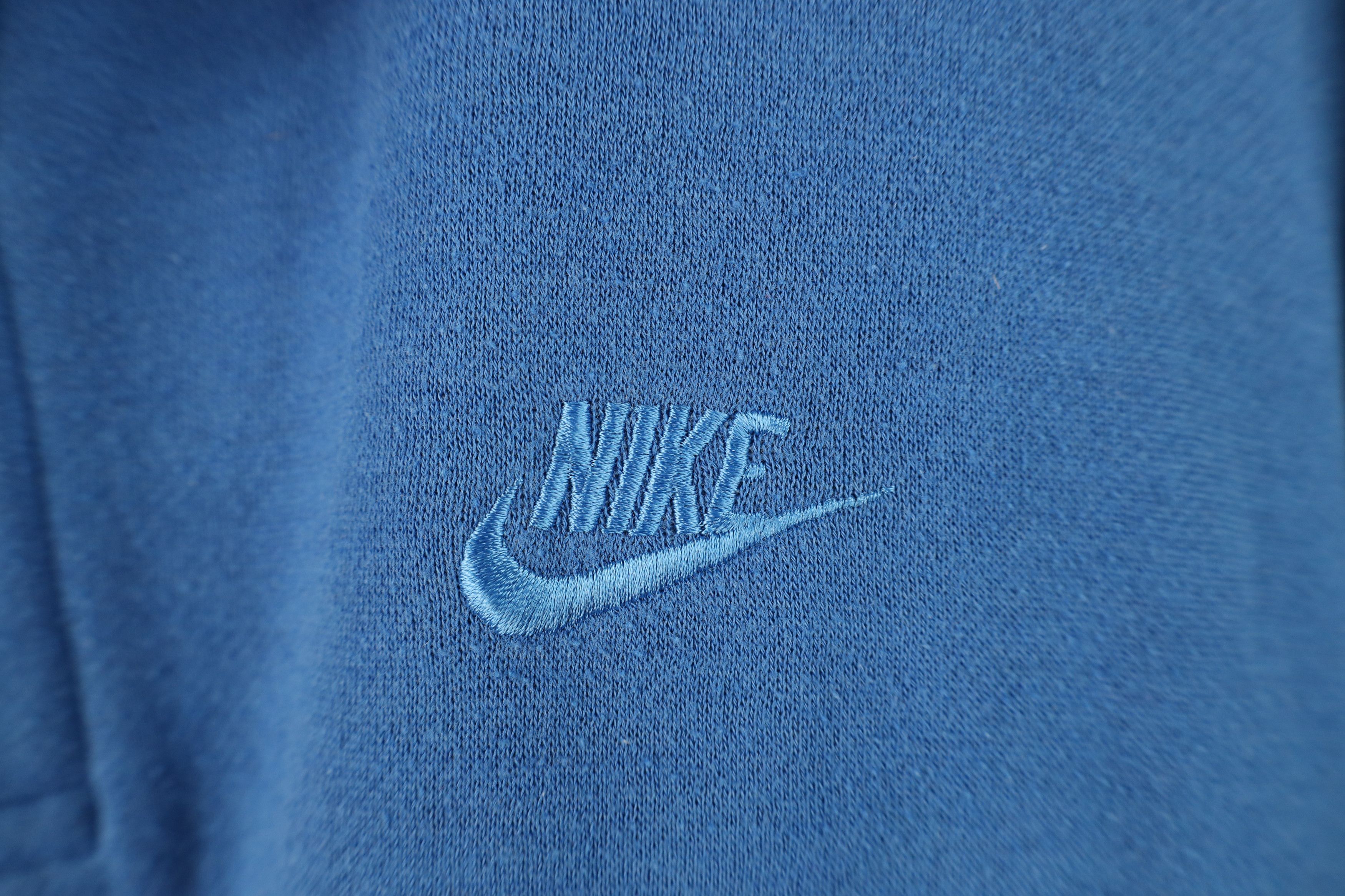 Nike Vintage 90s Nike Scott Mini Swoosh Collared Sweatshirt Blue Size US XL / EU 56 / 4 - 4 Thumbnail