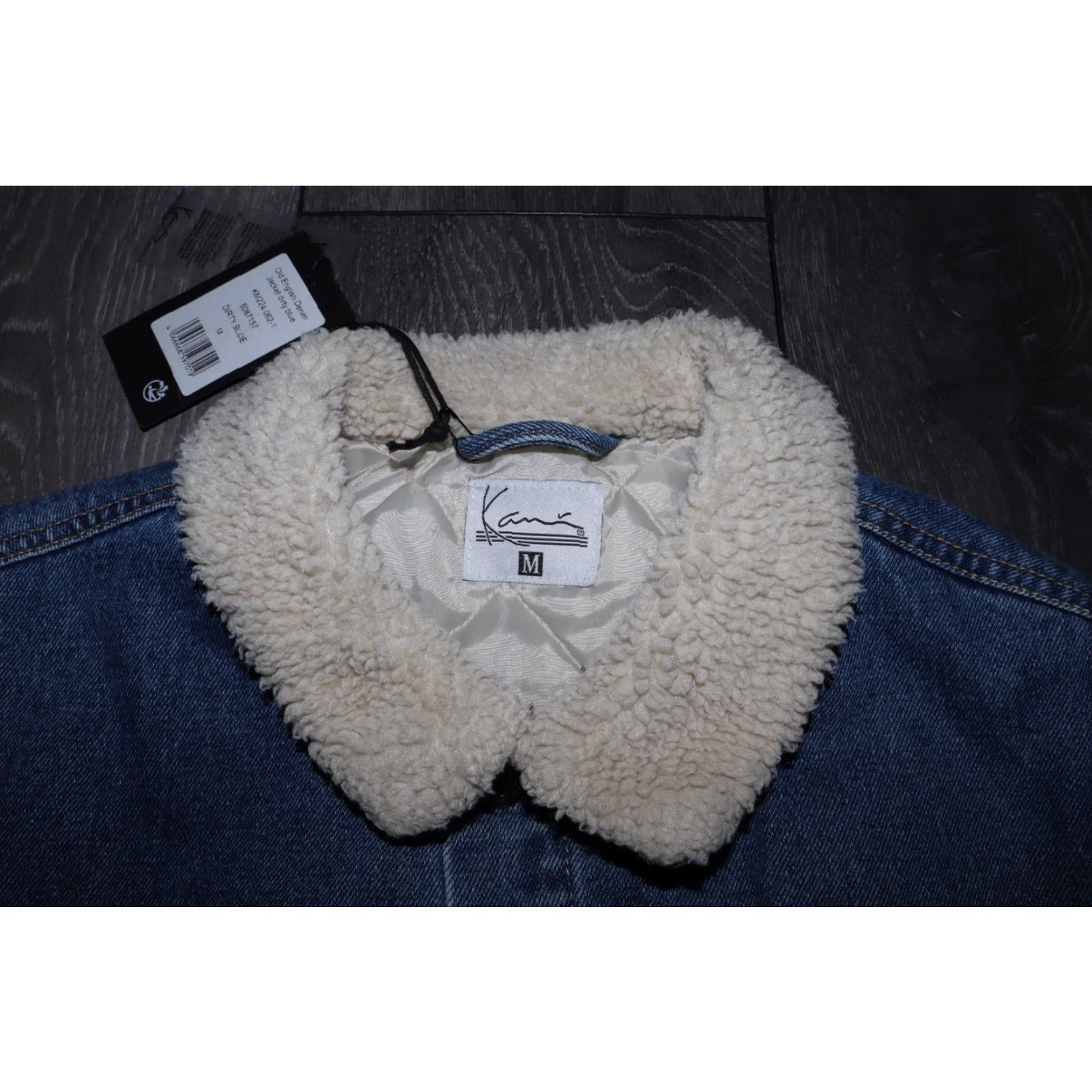 Karl Kani KARL KANI Jacket Denim Sherpa KM224-062-1 KK OLD ENGLISH Denim Jacket SHERPA UNISEX MEDIUM MENS Size US M / EU 48-50 / 2 - 2 Thumbnail