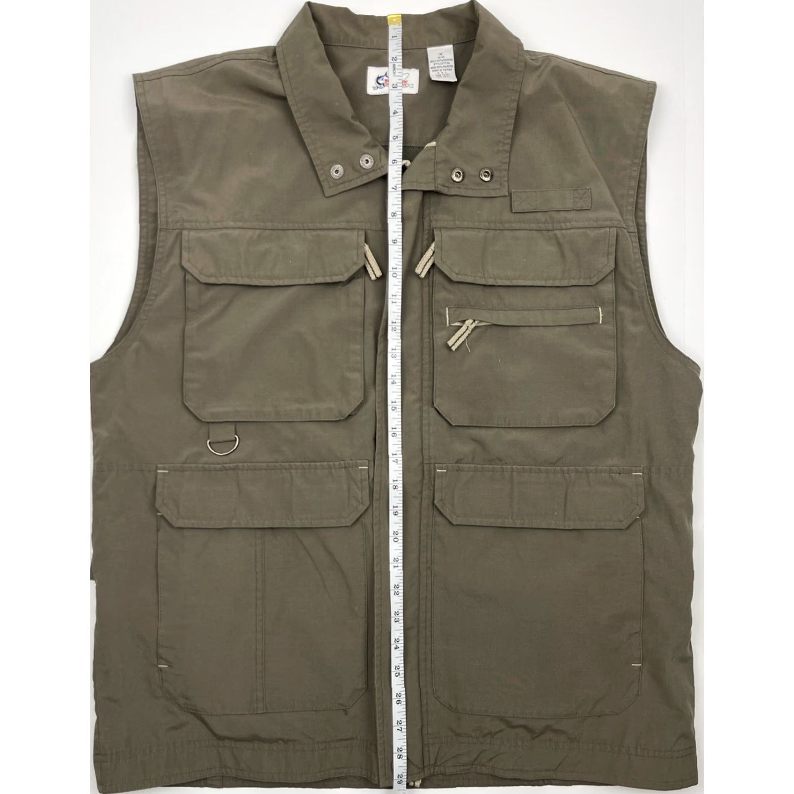 Vintage World Wide Sportsman Vest Shirt Men M Lined Fishing Vest Zip Pockets Cargo Utility Nylon Canvas Green Outdoor Size US M / EU 48-50 / 2 - 7 Thumbnail