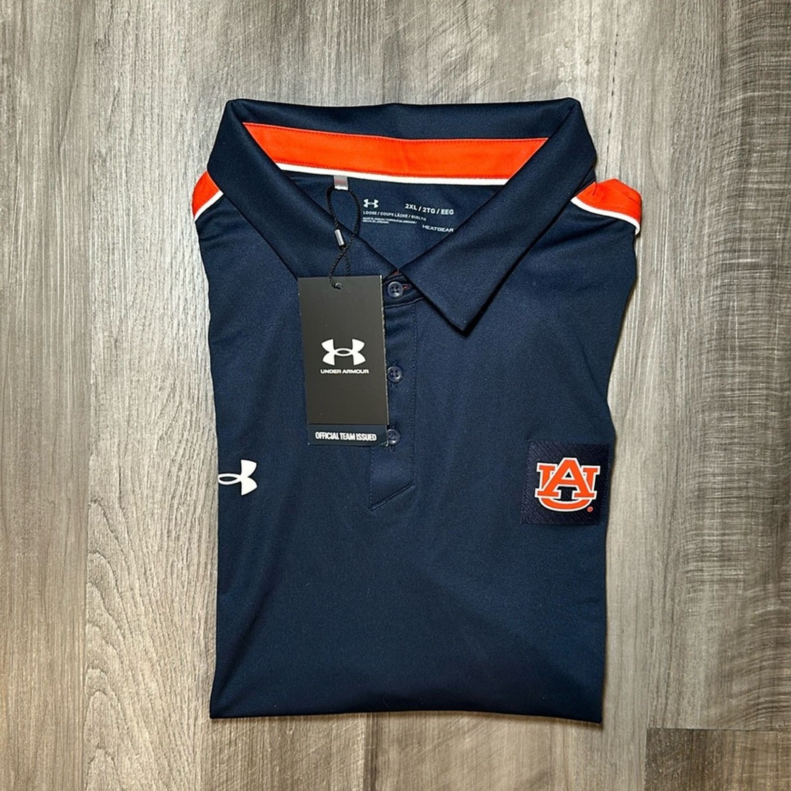 Auburn Tigers Under Armour Official Team Issued Polo - 2XL