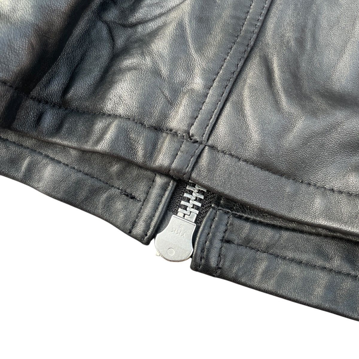 JACKROSE Jack Rose - Black Moto Rider Sheepskin Leather Jacket Size US S / EU 44-46 / 1 - 7 Thumbnail