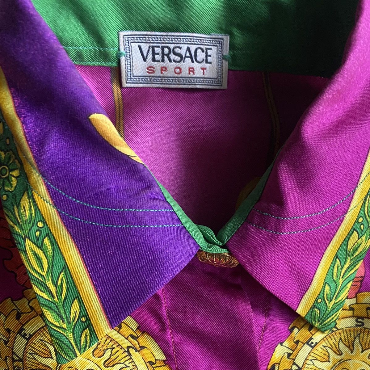Versace Vintage Silk Versace Sport Gymnastic Oversize Shirt Size XS / US 0-2 / IT 36-38 - 9 Thumbnail