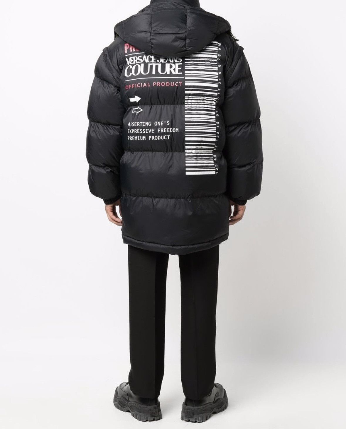 Versace Versace logo-print hooded padded oversized puffer coat Size US L / EU 52-54 / 3 - 3 Thumbnail
