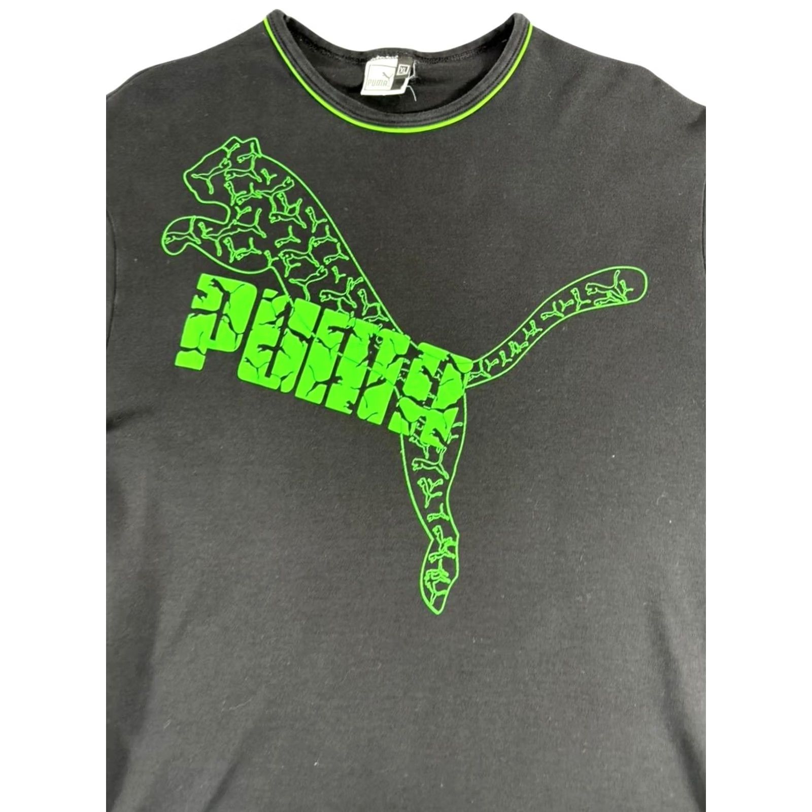 Puma Puma Women’s Black Graphic T-Shirt XL Cotton Crew Neck Size XL / US 12-14 / IT 48-50 - 7 Thumbnail