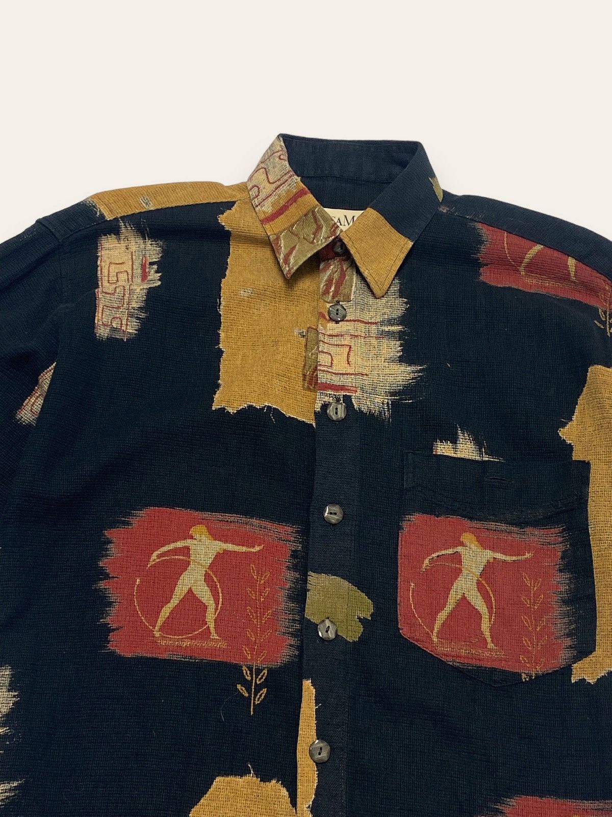 Hysteric Glamour 90s Vintage CASA MODA Crazy AOP Overprint Button Up Size US S / EU 44-46 / 1 - 2 Thumbnail