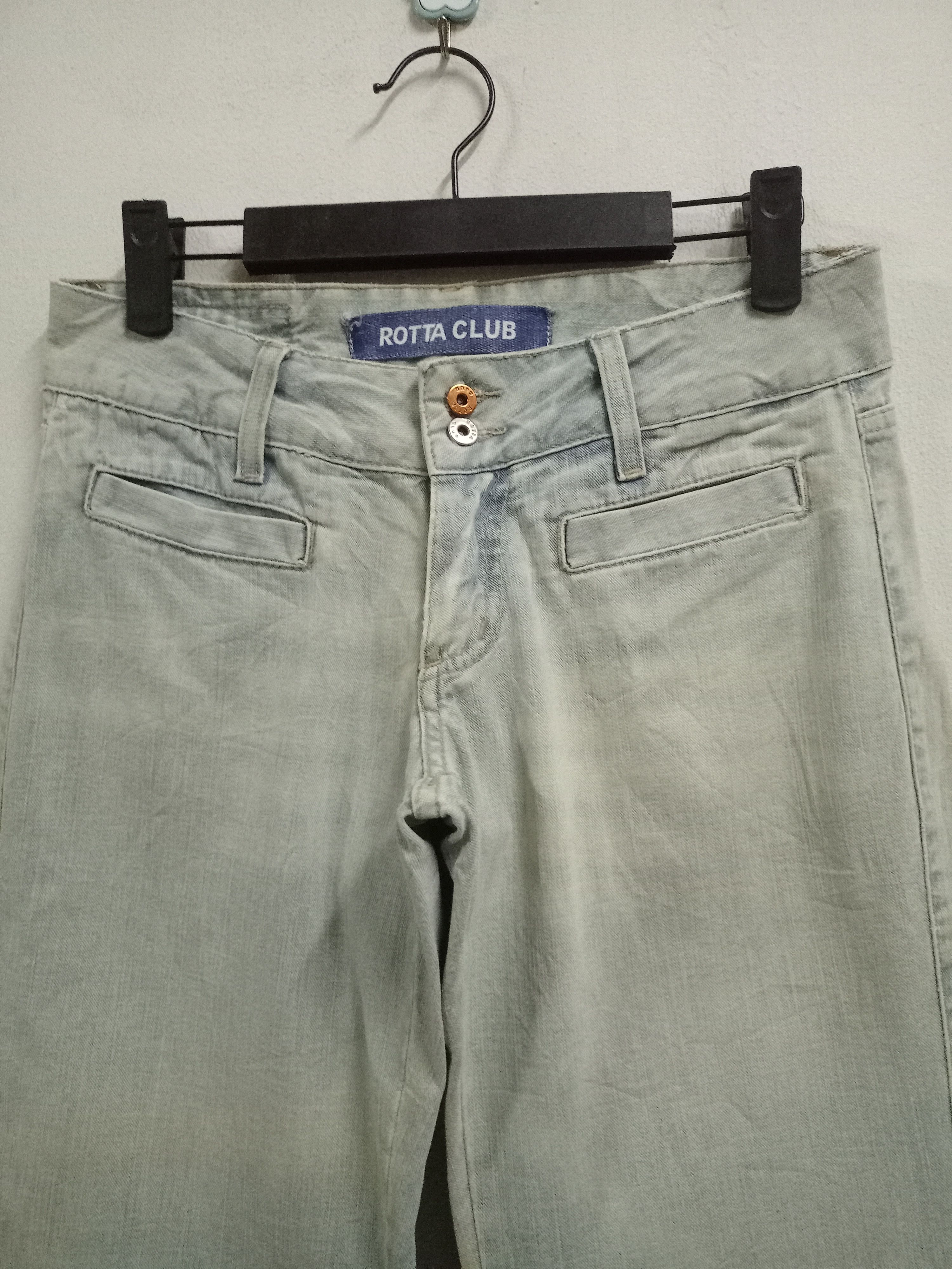 Japanese Brand Vintage Japanese Brand Faded Wash Style Flare Jeans Size 28" / US 6 / IT 42 - 4 Thumbnail