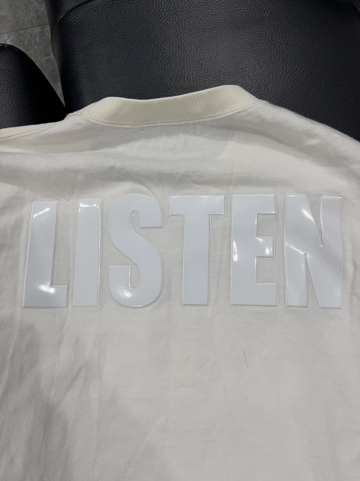 Undercover Undercover SS16 “SILENT / LISTEN” Silicone Print Hockey Tee Size US L / EU 52-54 / 3 - 9 Thumbnail