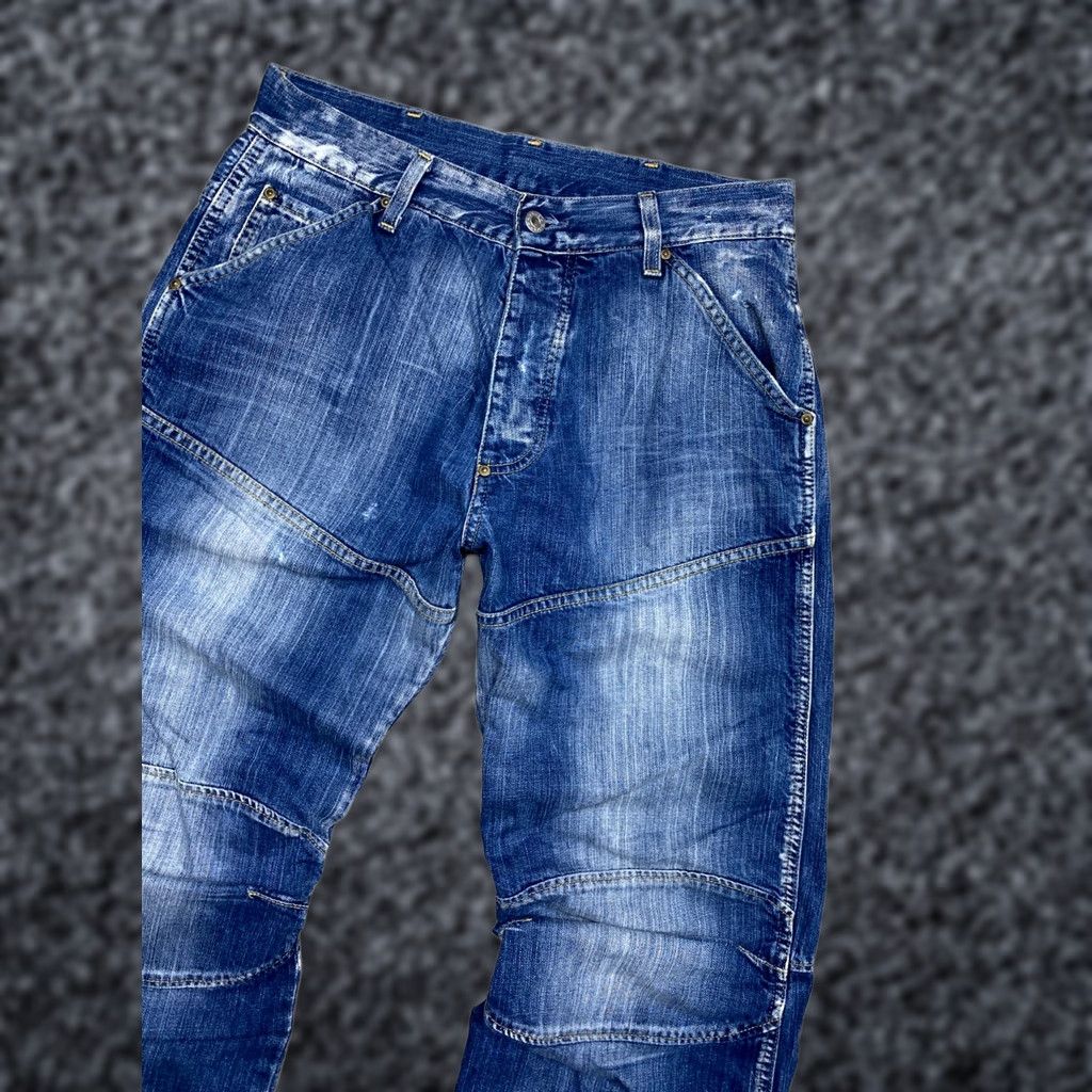 G-Star G Star Raw 90s Vintage Mens Double Knee Denim Jeans Pants Size 32 Regular Blue Denim 90s Mens Jeans Size US 32 / EU 48 - 1 Thumbnail
