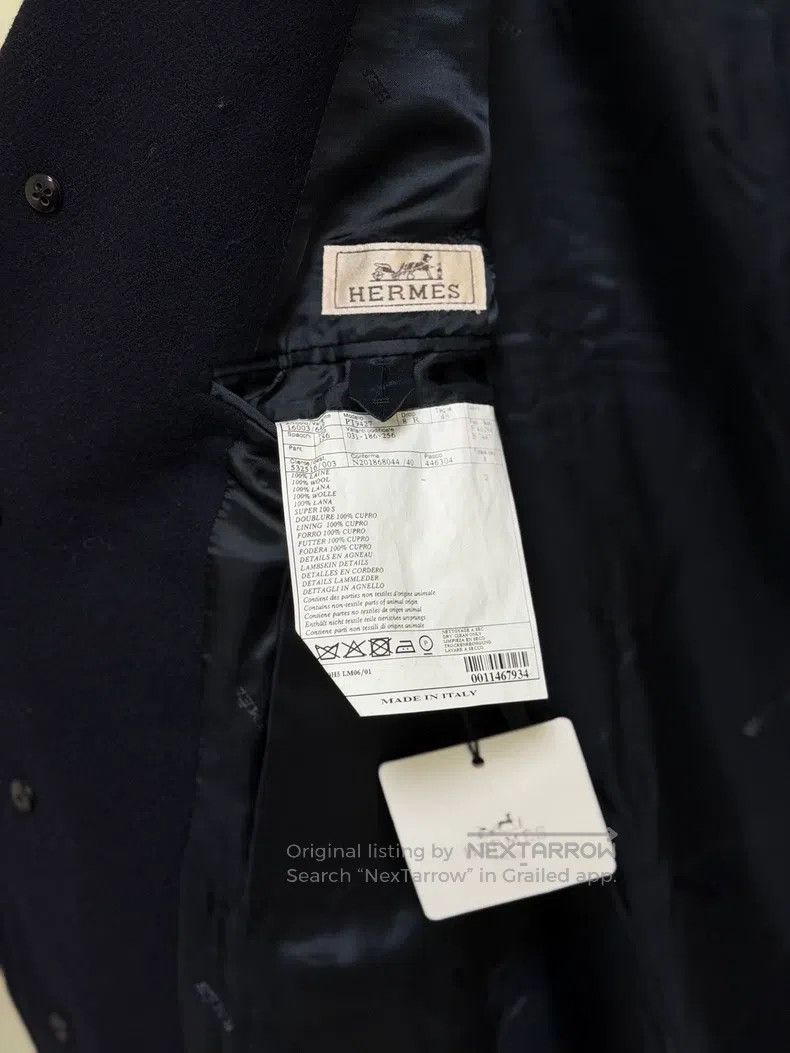 Hermes Hermes Navy Blue Woolen Coat Size US M / EU 48-50 / 2 - 6 Thumbnail