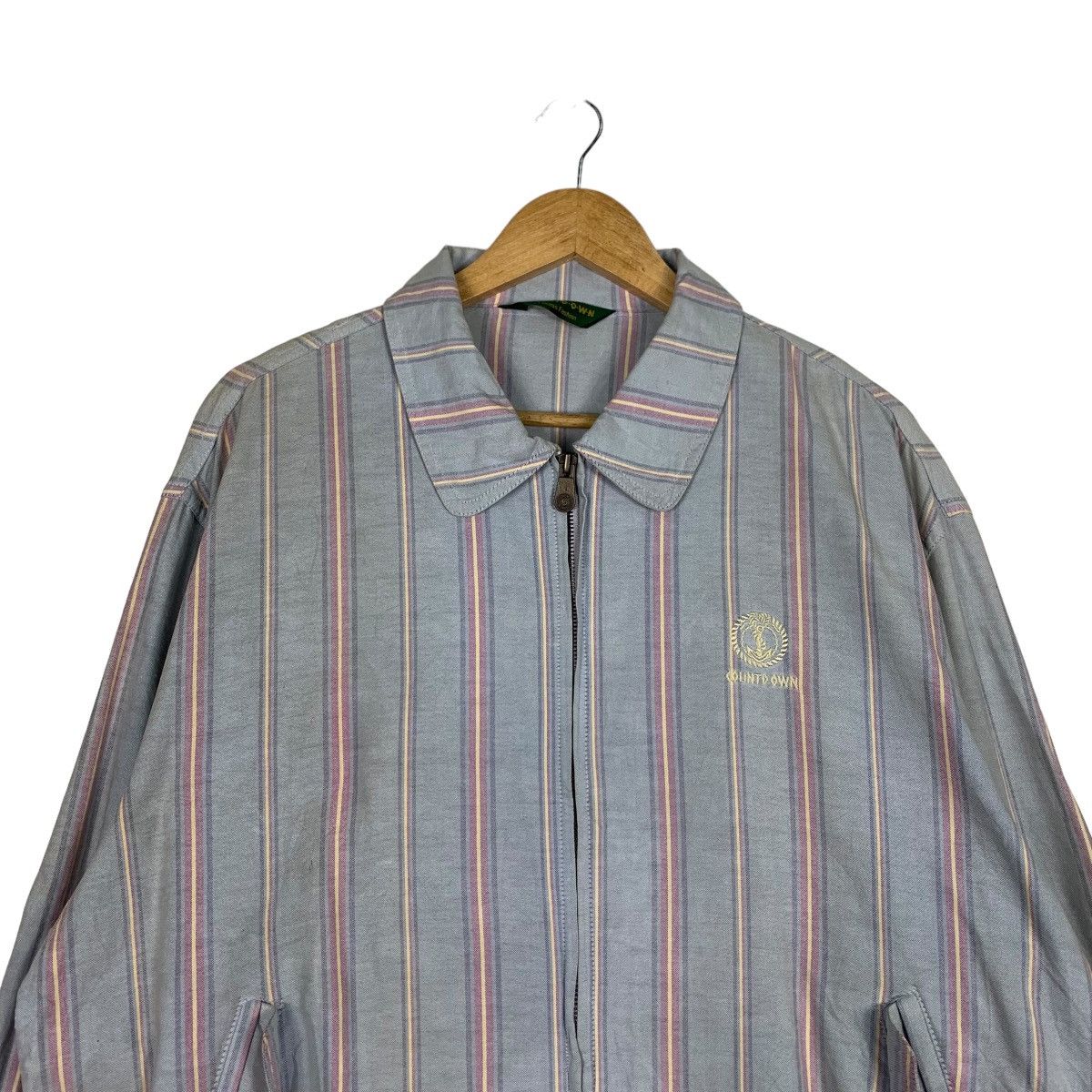Japanese Brand COUNTDOWN Striped Casual Outfits Light Jacket #1062-C48 Size US L / EU 52-54 / 3 - 2 Thumbnail