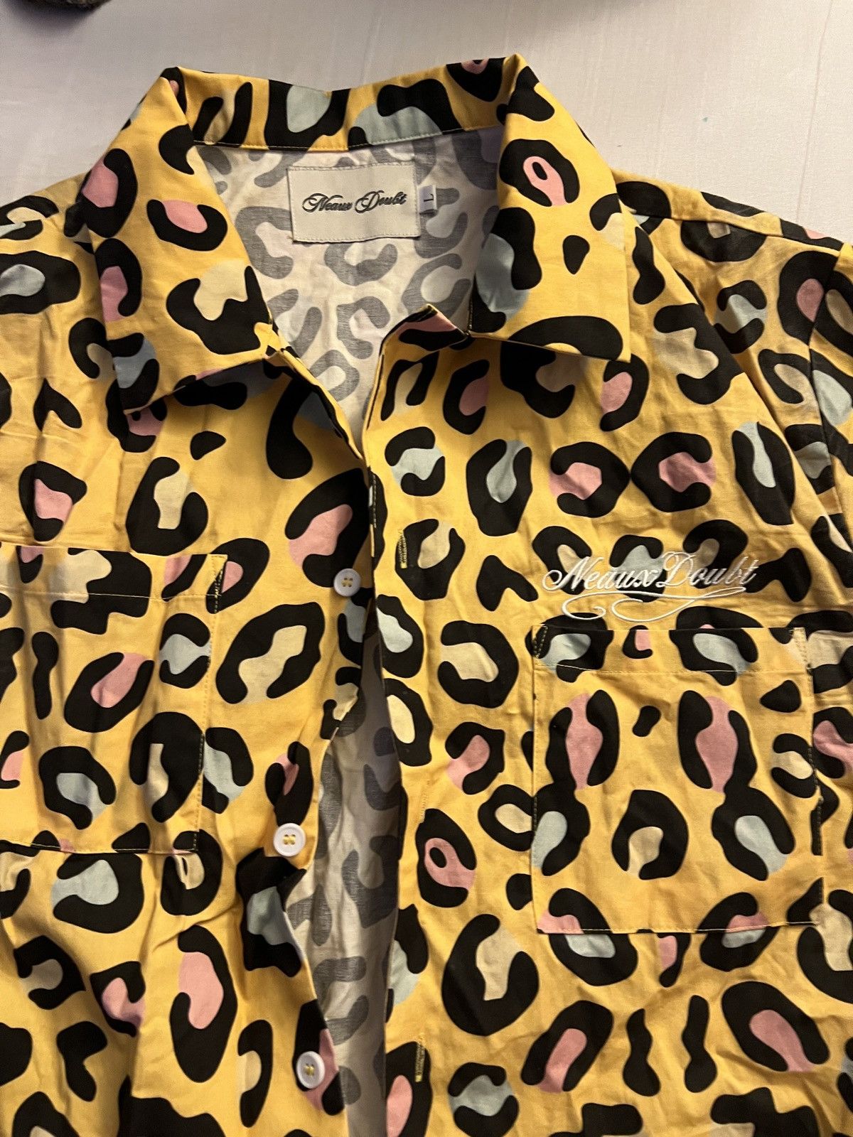 Japanese Brand × Vintage Neaux Doubt Leoard Shirt Size US L / EU 52-54 / 3 - 2 Thumbnail