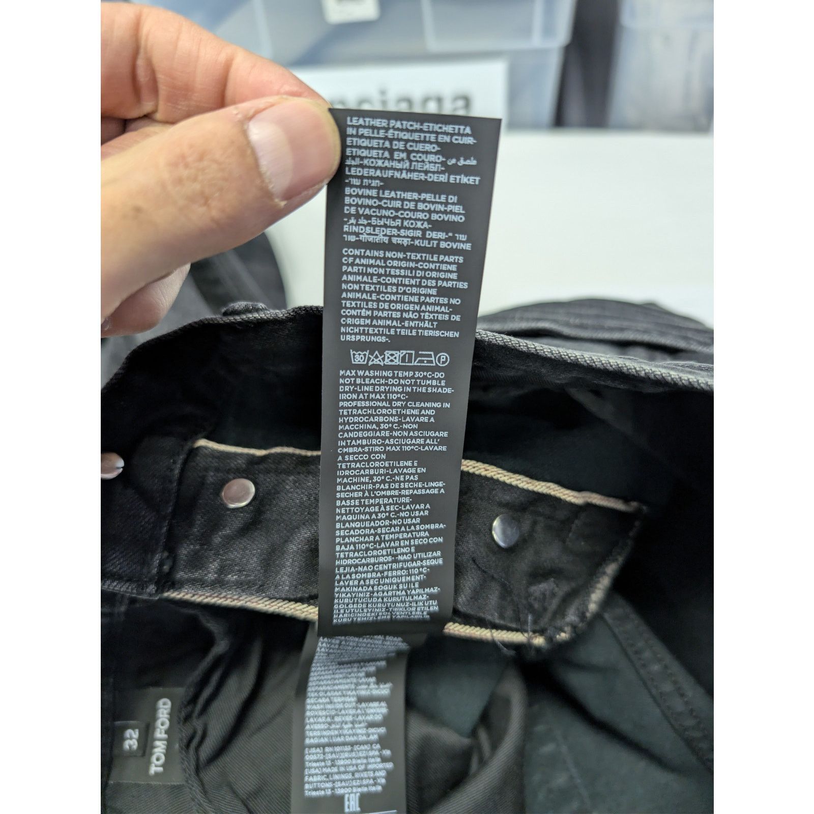 Tom Ford o1rshd1 Slim-Fit Denim Jeans in Black Size US 32 / EU 48 - 19 Thumbnail