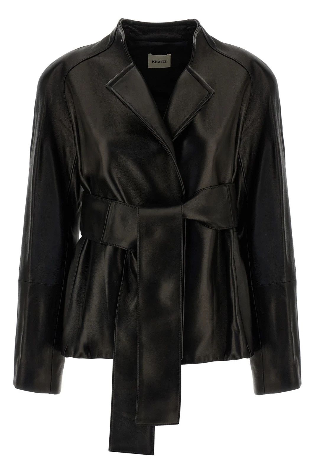 KHAITE KHAITE Edith Black Leather Jacket New/Authentic Size ONE SIZE - 1 Thumbnail