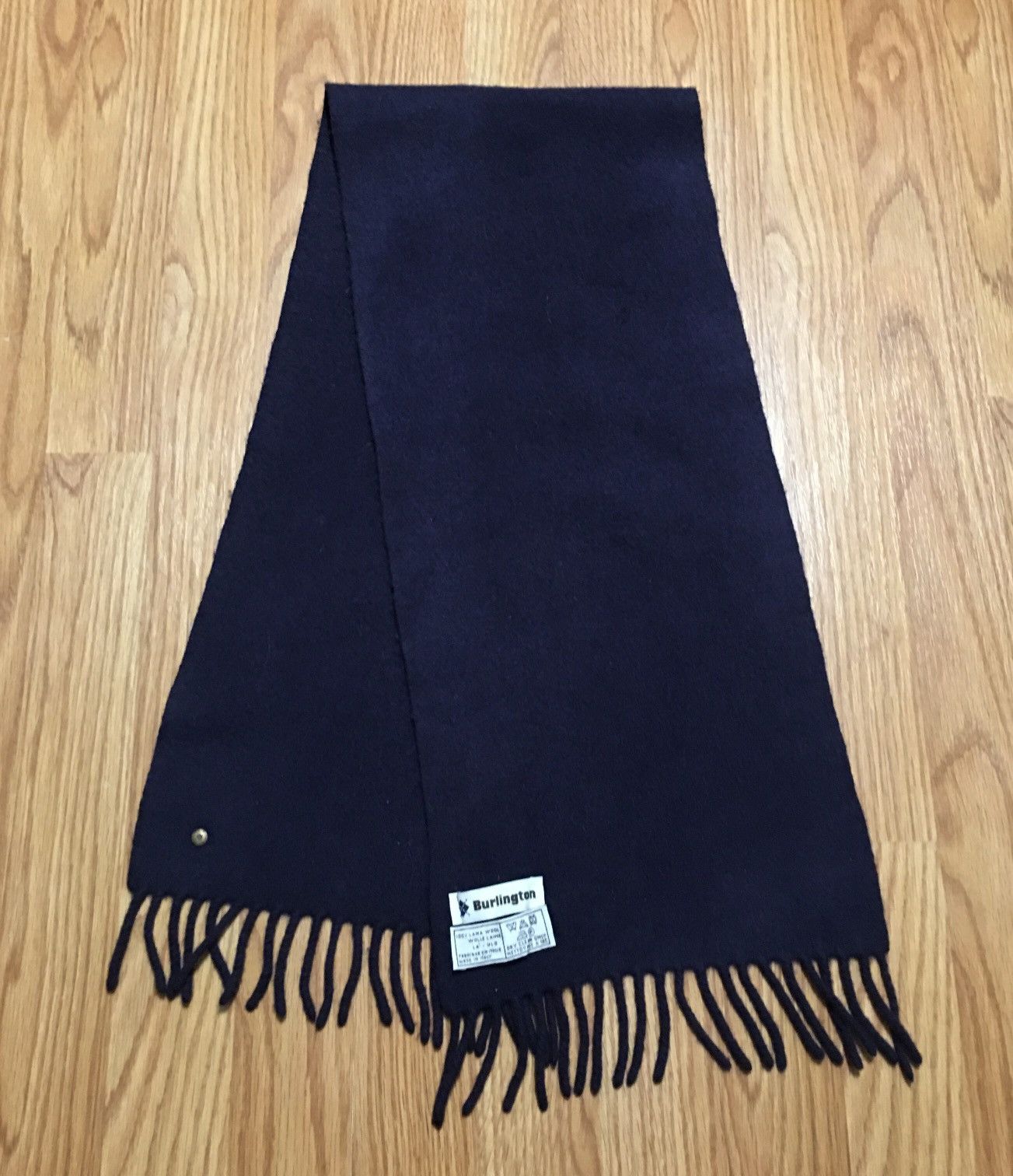 Burlington Burlington England Wool Navy Blue Mens Scarf Size ONE SIZE - 1 Thumbnail