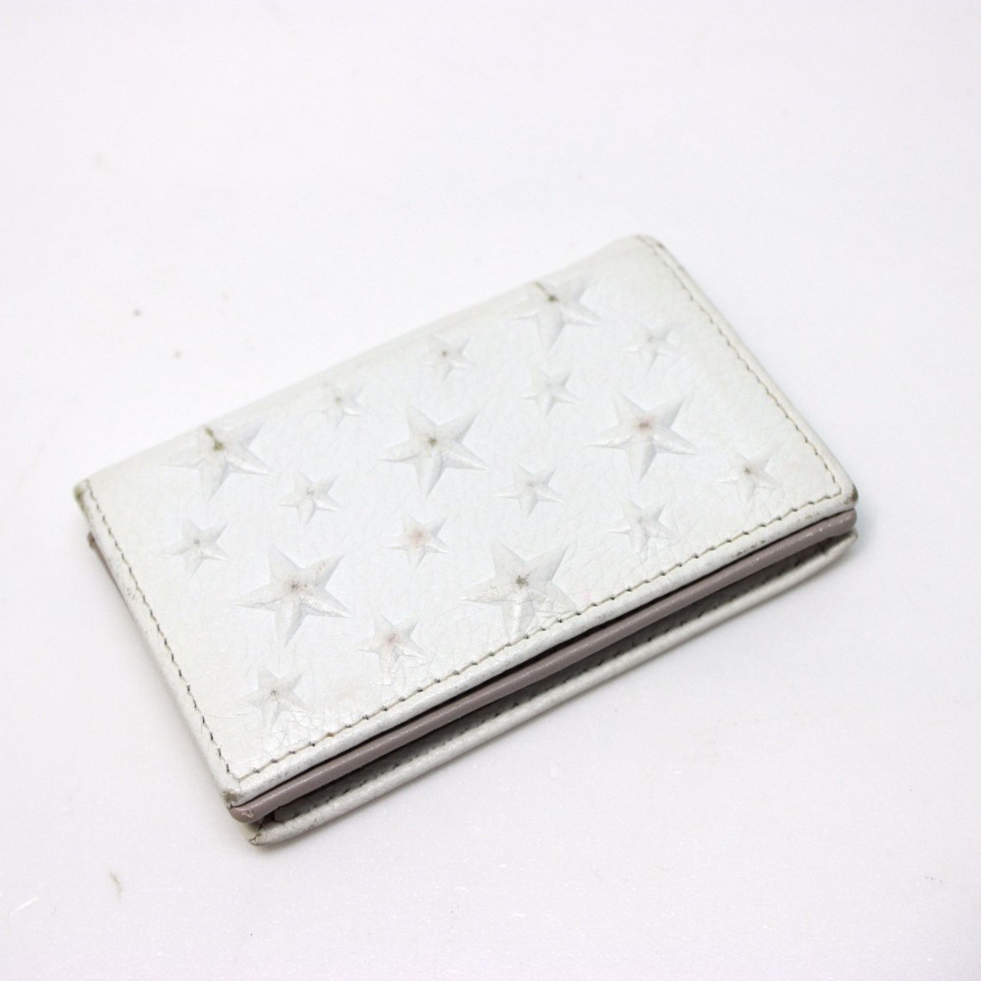 Jimmy Choo Jimmy Choo Star emboss Men's Women's Card Case White White Size ONE SIZE - 1 Thumbnail