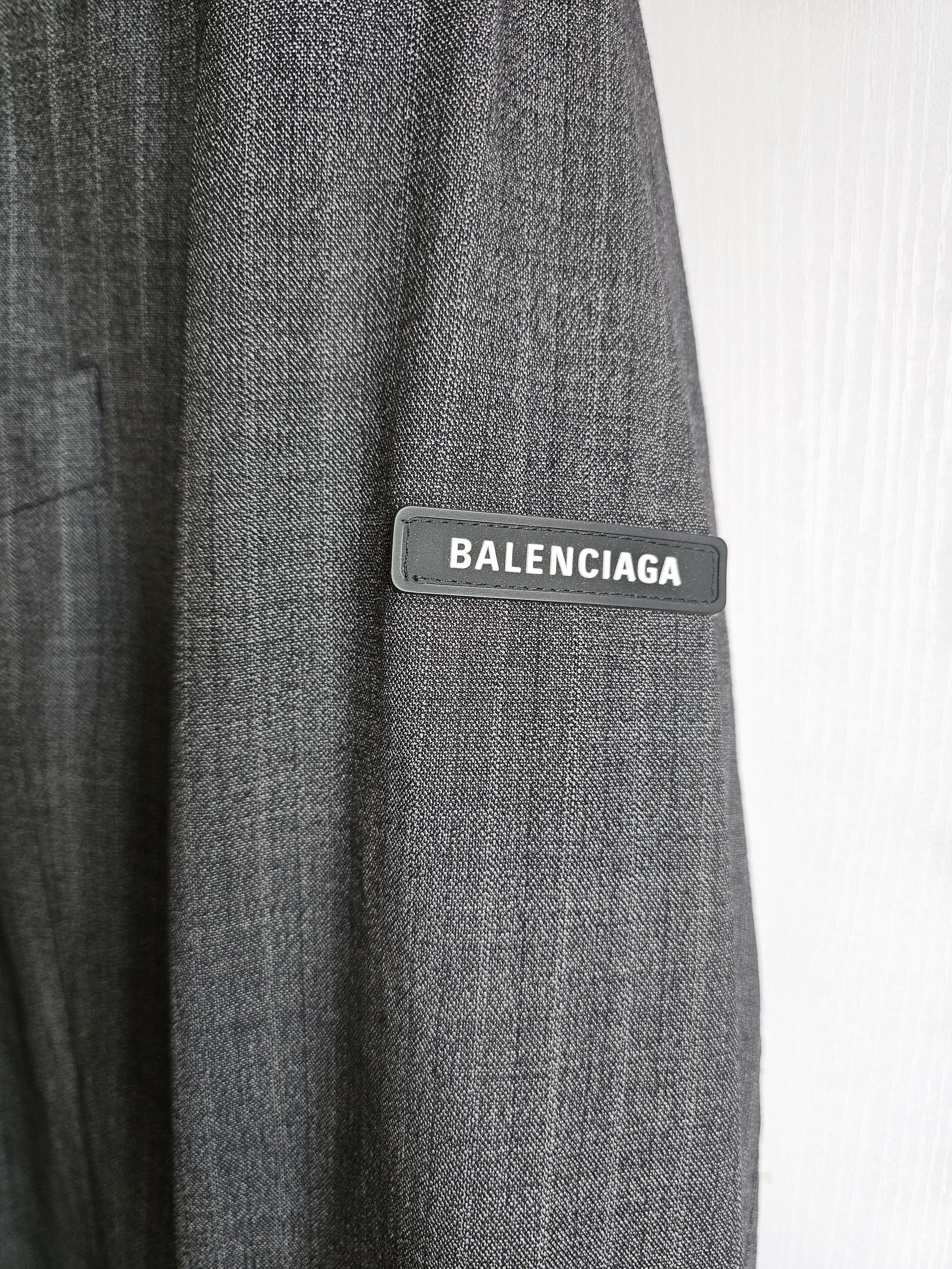 Balenciaga Balenciaga Gray Oversize Wool Blazer Size 50 Size 50L - 3 Thumbnail
