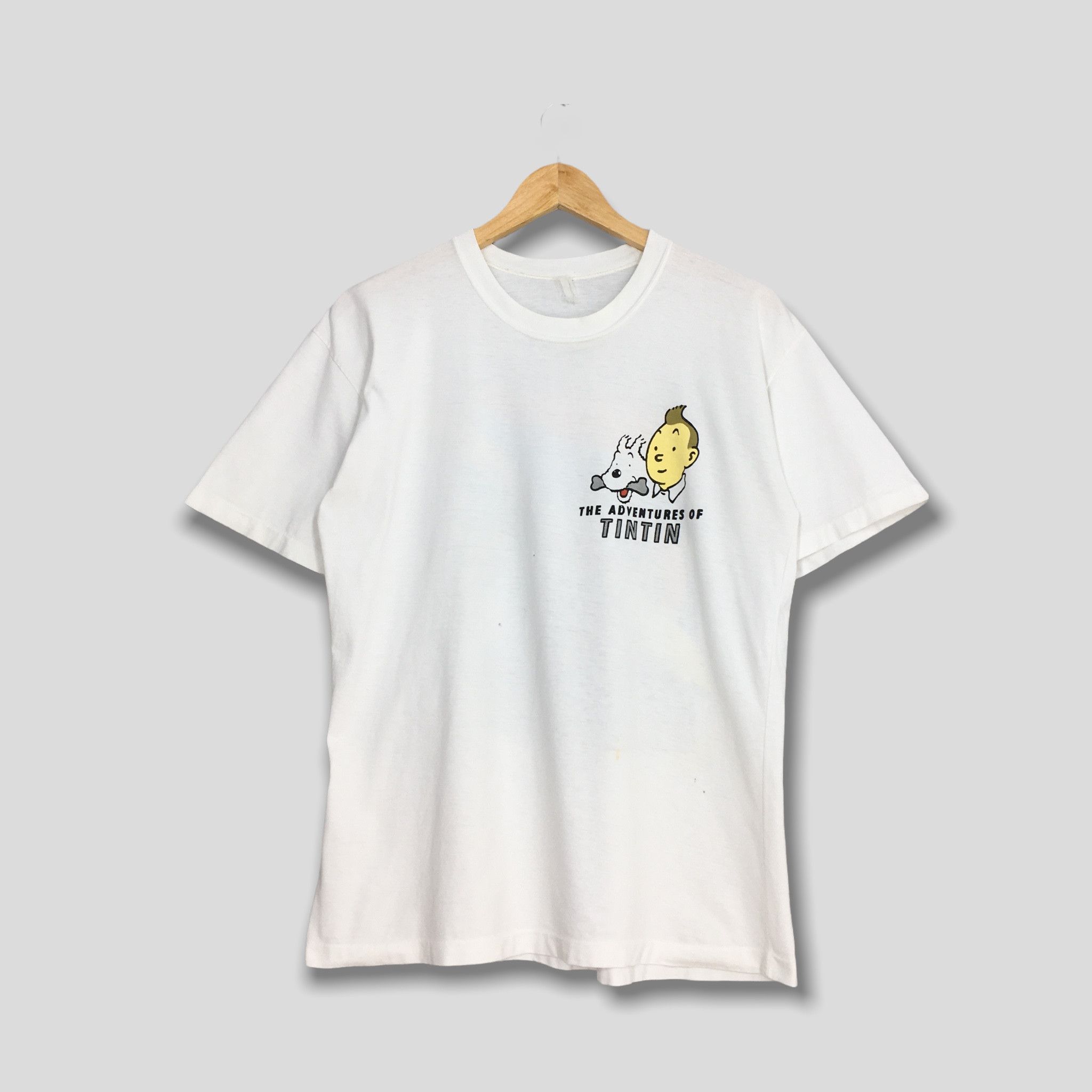 Cartoon Network × Vintage The Adventures of Tintin Land Of The Soviets Cartoon Tshirt Size US M / EU 48-50 / 2 - 2 Thumbnail