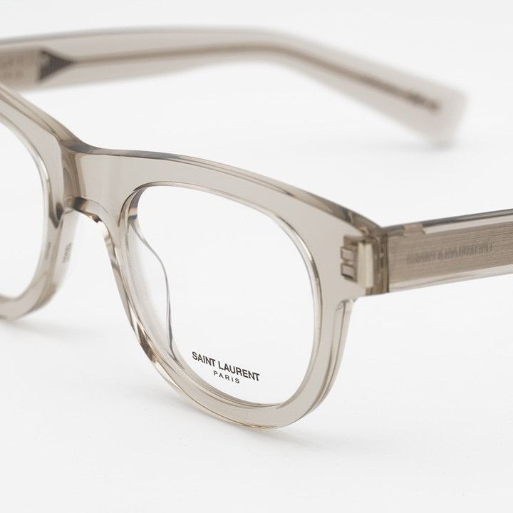 Saint Laurent Paris Saint Laurent SL571 OPT 004 Eyeglasses Beige 49mm Round Size ONE SIZE - 6 Thumbnail
