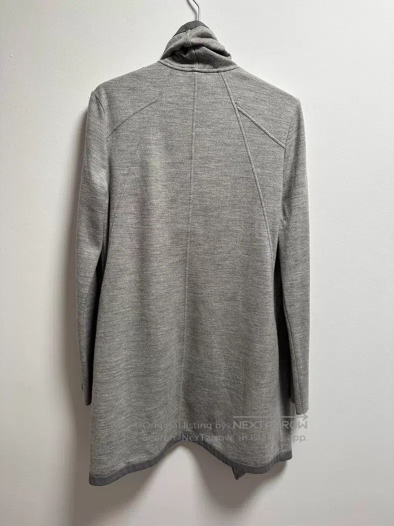 Helmut Lang Helmut Lang Grey Leather Edged Cardigan Size XS / US 0-2 / IT 36-38 - 9 Thumbnail