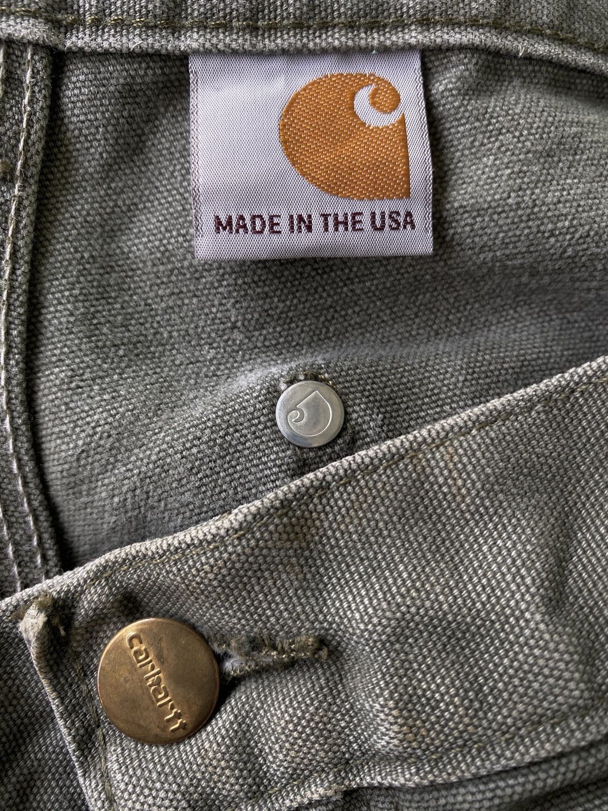 Carhartt Distressed Faded Vintage Carhartt Double Knee B01 Moss Green Size US 32 / EU 48 - 8 Thumbnail