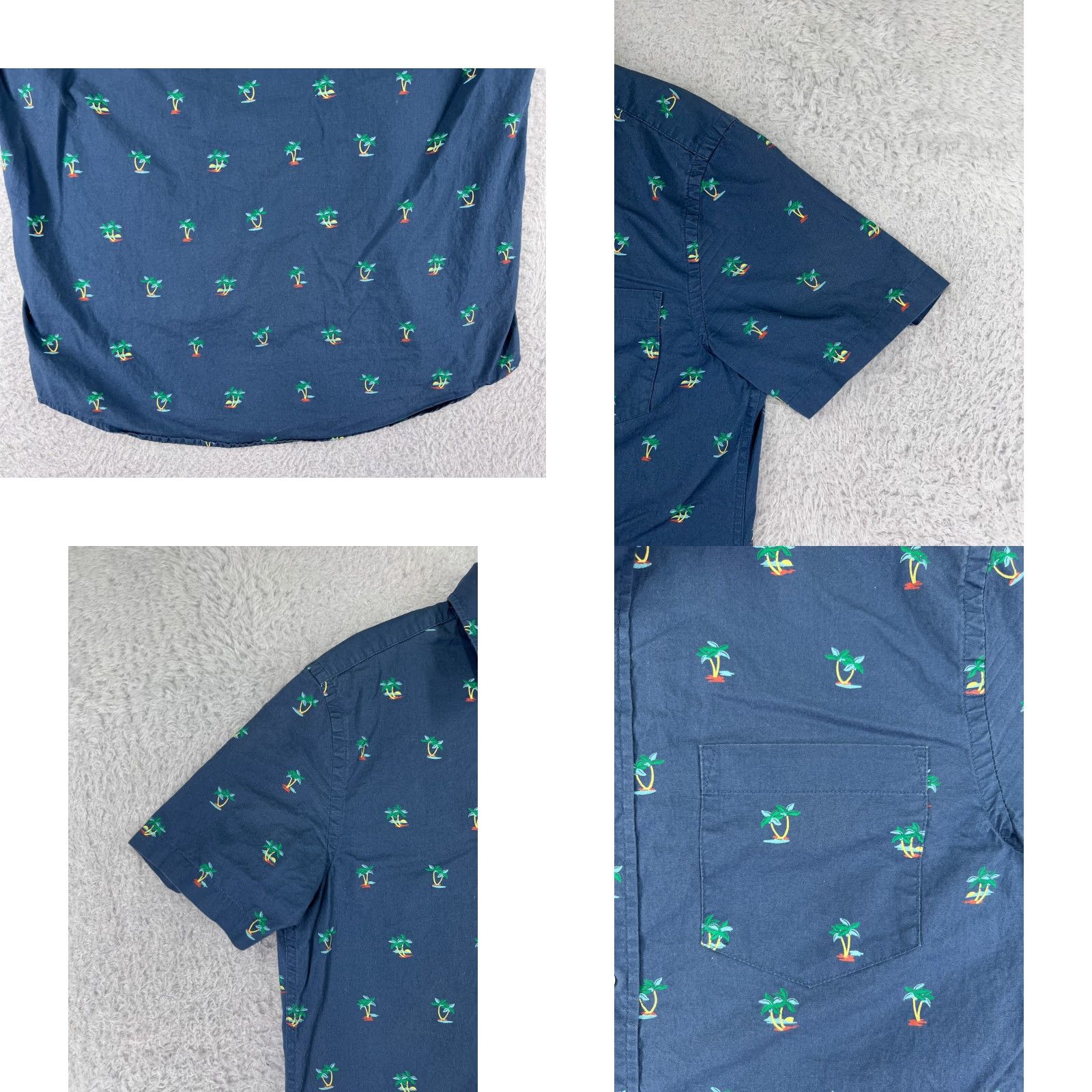 Gap Gap Button-Up Shirt Mens Medium Blue Palm Tree All Over Print AOP 100% Cotton Casual Workwear Col Size US M / EU 48-50 / 2 - 8 Thumbnail