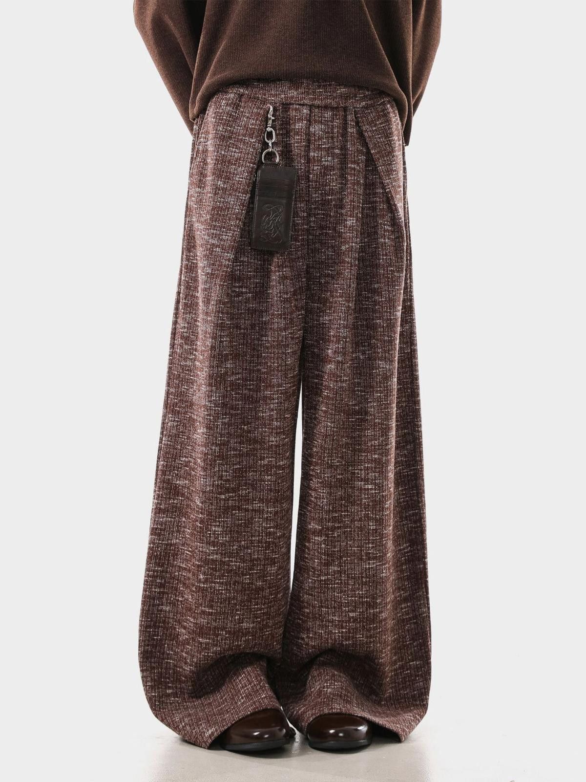 Vintage Wide Leg Knit Pants, Loose Fit Trousers Size US 30 / EU 46 - 4 Thumbnail