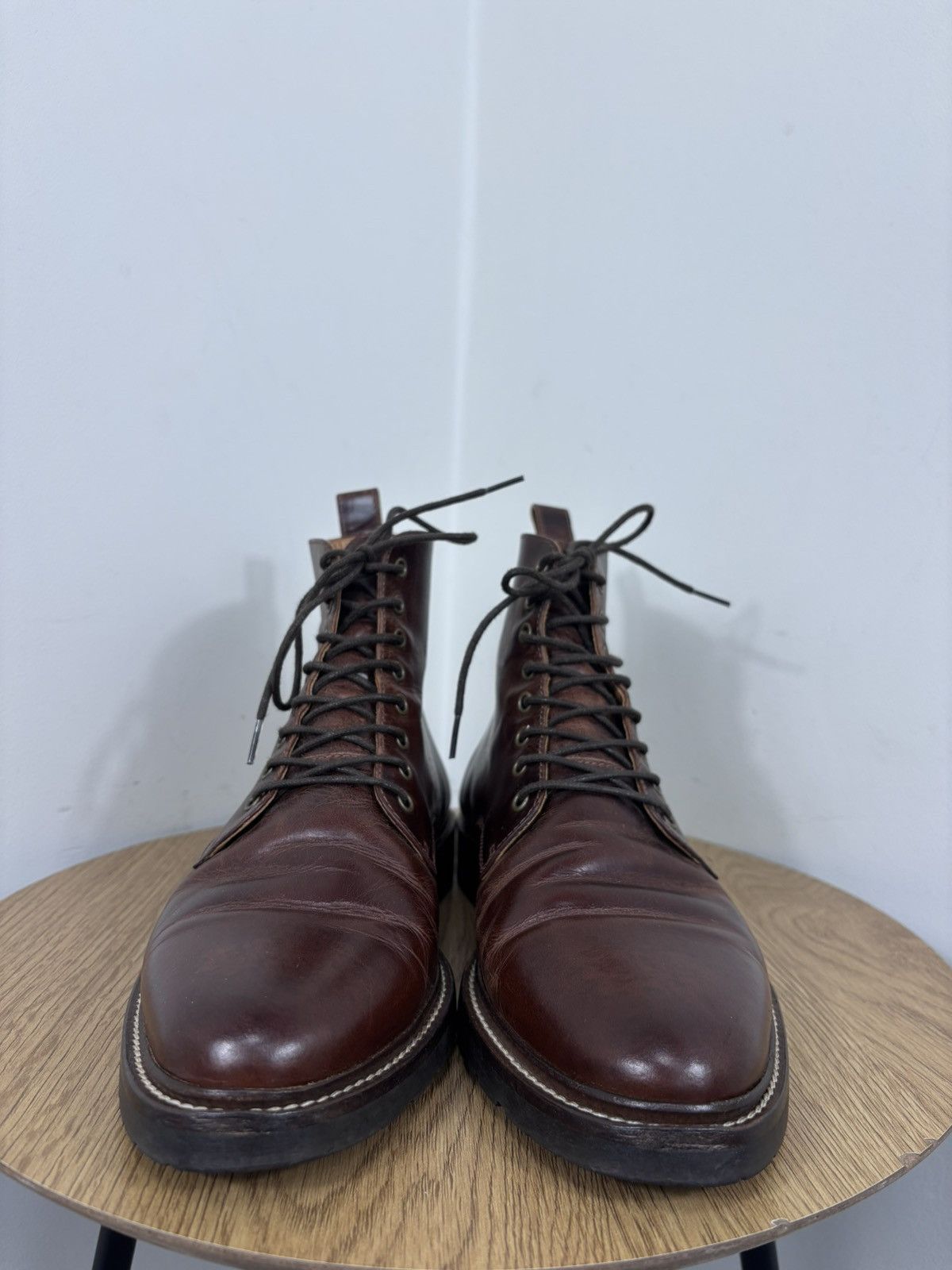 Bobbies Bobbies Paris Men’s Brown Calf Leather Service Lace-Up Boots Size US 9 / EU 42 - 7 Thumbnail