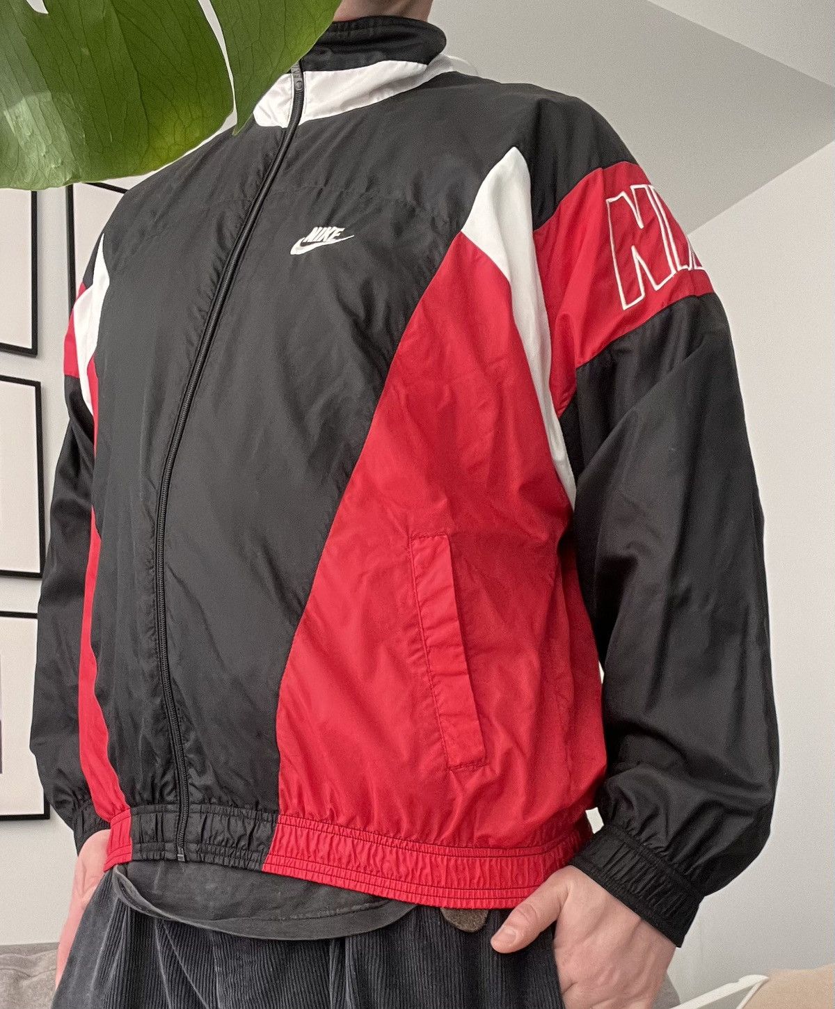 90s Streetwear cheapest Sportswear Nike Windbreaker Spellout