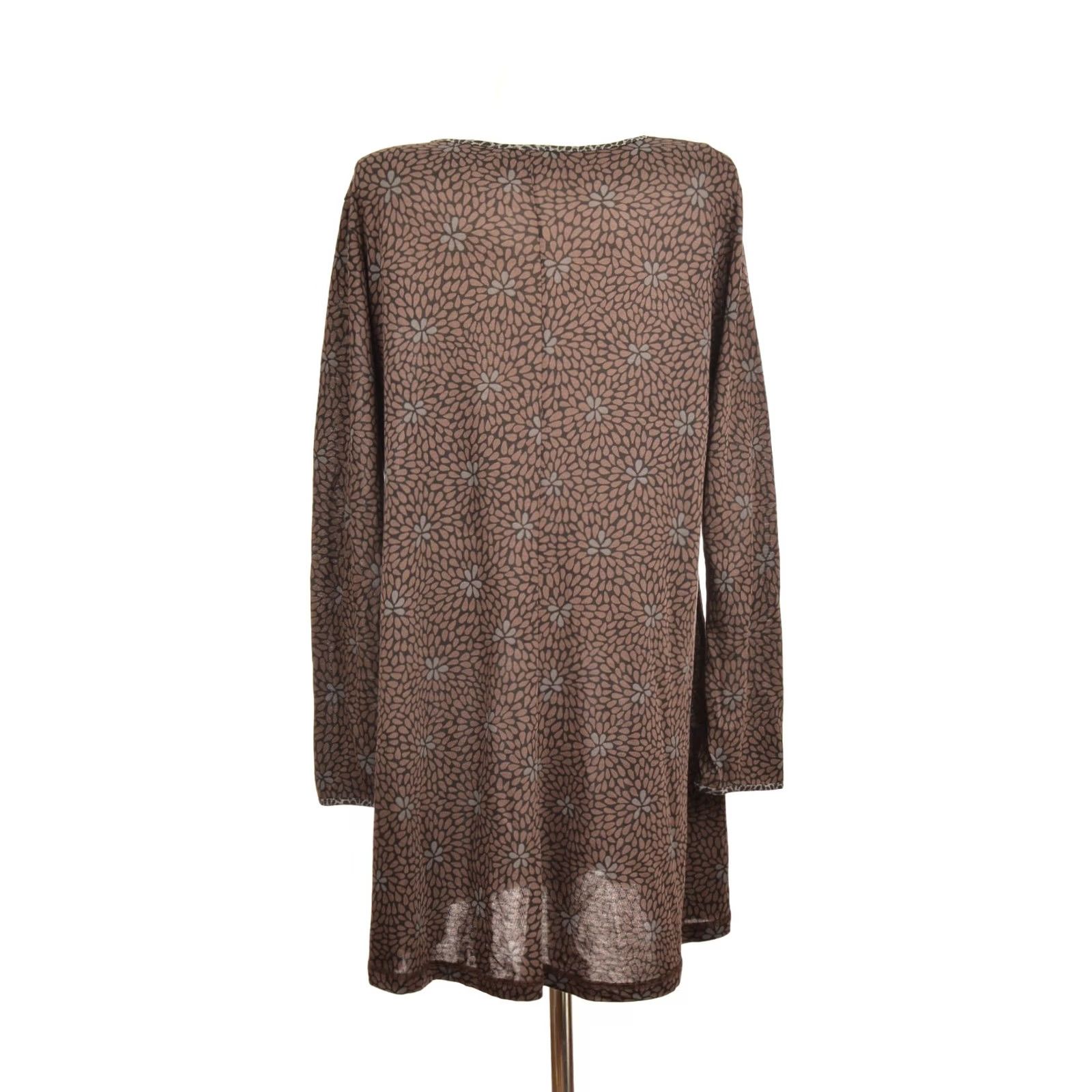 Vintage Gudrun Sjoden Lyocell Cotton Blend Tunic Dress Greece Dress L Womens Brown A-Line Knee Length Size L / US 10 / IT 46 - 3 Thumbnail