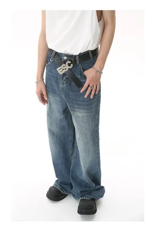 Other Vintage distressed mid-rise wide-leg jeans Size US 32 / EU 48 - 3 Thumbnail