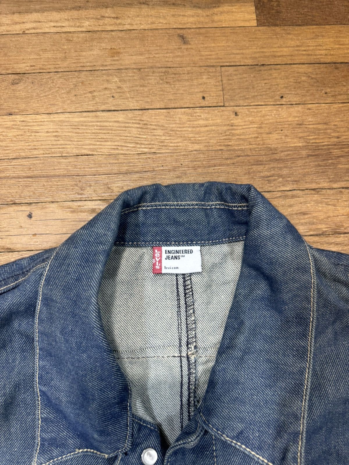 Levi's × Levi's Vintage Clothing × Vintage Vintage Levi’s Engineered Denim Chore Jacket Size US XL / EU 56 / 4 - 4 Thumbnail