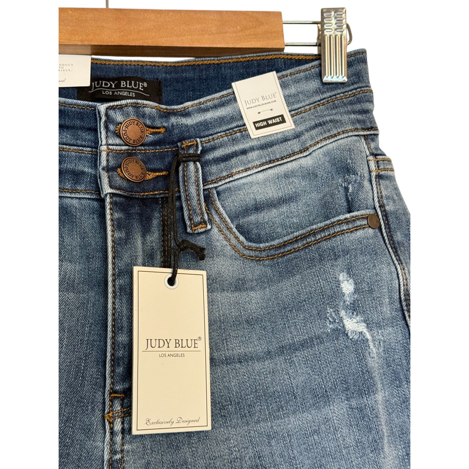 Judy Blue NWT Judy Blue Jeans Women 3 Blue Relaxed Fit High Rise Size 26" / US 2 / IT 38 - 4 Thumbnail