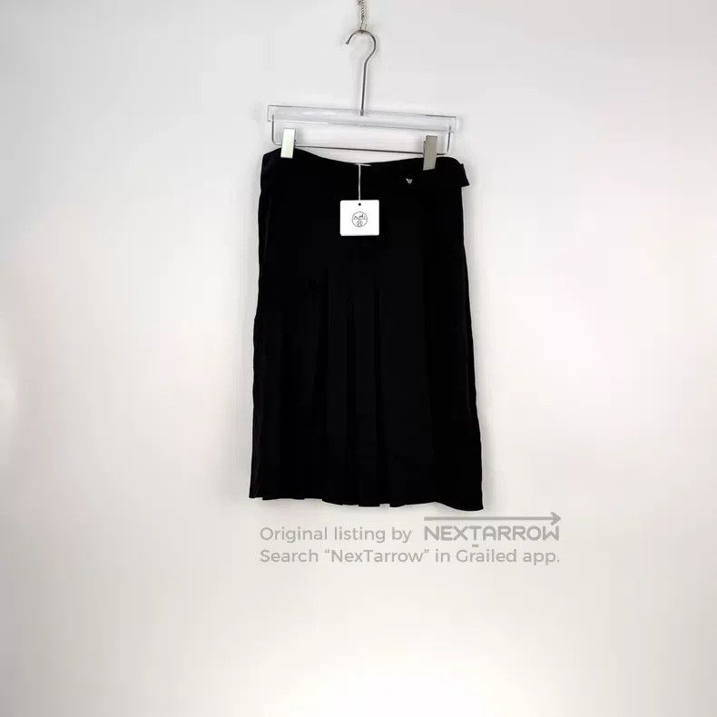Hermes Hermes Navy Blue Semi-Silk Studs Skirt Size 35" - 3 Thumbnail