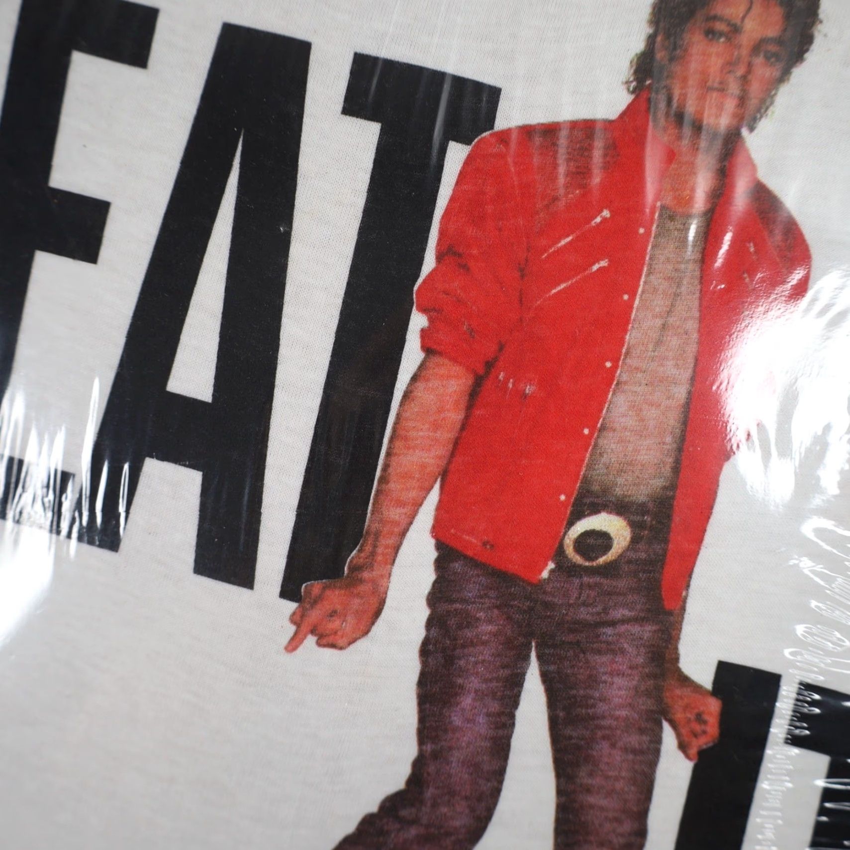 Vintage VINTAGE Michael Jackson Beat It T Shirt White Mens Medium Graphic 1984 NWT Size US M / EU 48-50 / 2 - 3 Thumbnail
