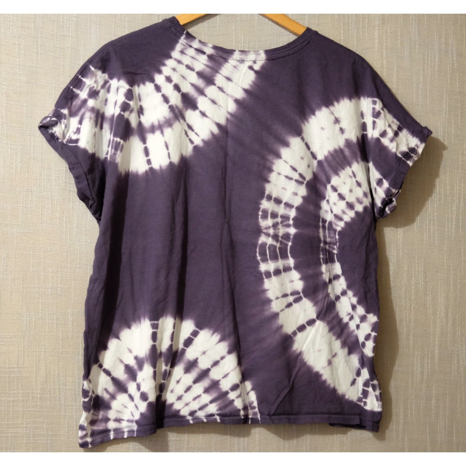 Vintage EUC Time and Tru Tie Dye Dolman Sleeve Tee 100% Cotton Womens XL Eggplant T-Shirt Size XL / US 12-14 / IT 48-50 - 6 Thumbnail