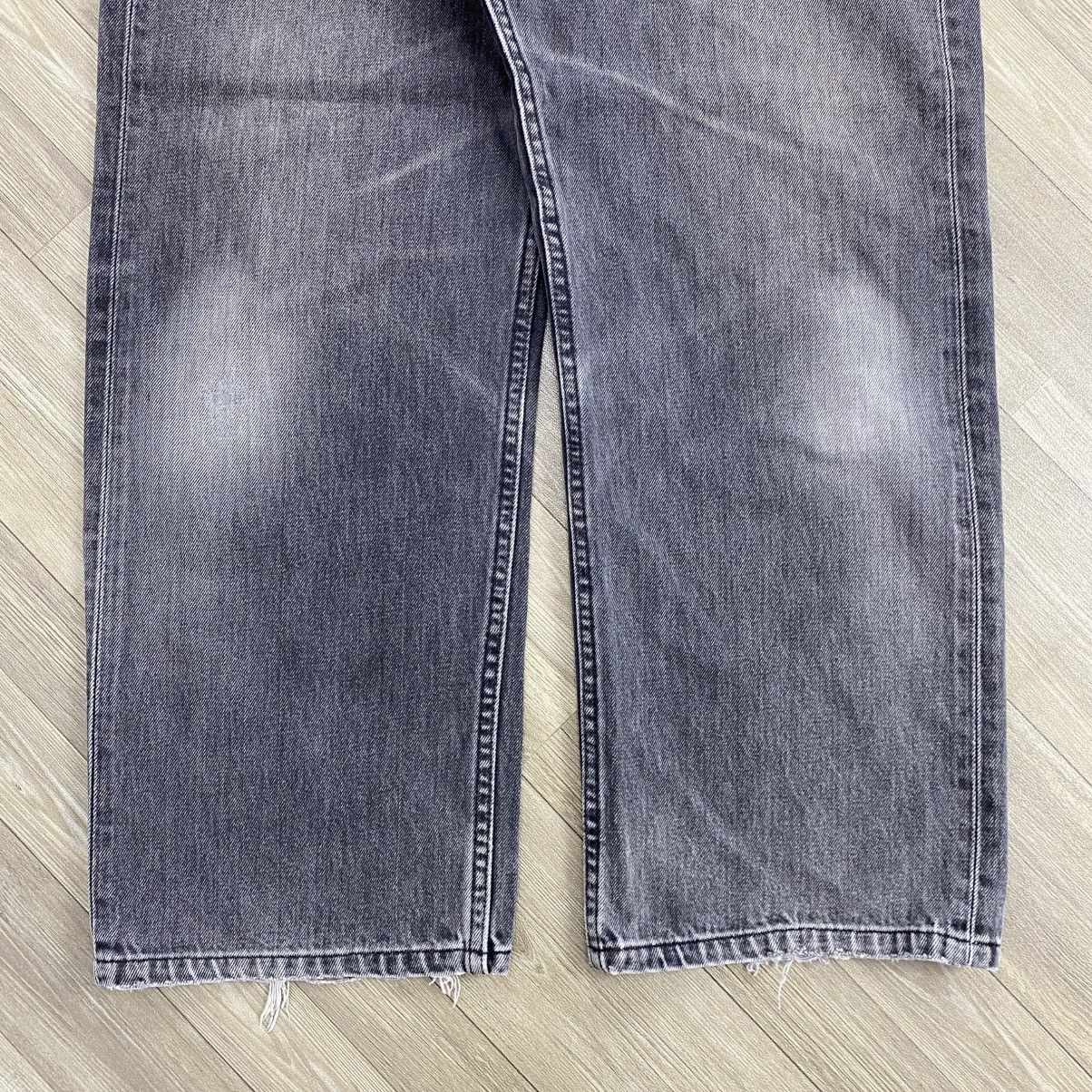 Levi's Vintage Clothing 1990s Vintage Levis 512 36x34 Black Faded Baggy Jeans Size US 35 - 8 Thumbnail