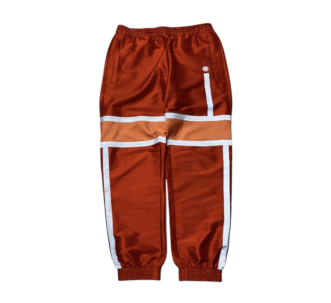 Astrid Andersen × Designer Astrid Andersen silk silver tape track pants reflective Size US 32 / EU 48 - 1 Thumbnail