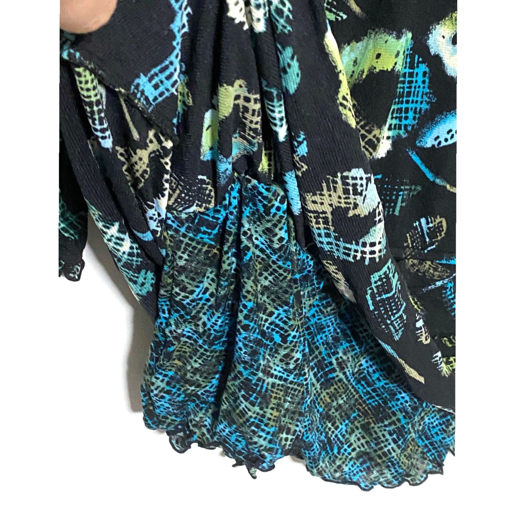 Style & Co Style&Co Blouse Top Womens S Whimsigoth Dark Forest Fairy Artsy Boho Ruffles Shirt Ladies S Void Size S / US 4 / IT 40 - 6 Thumbnail