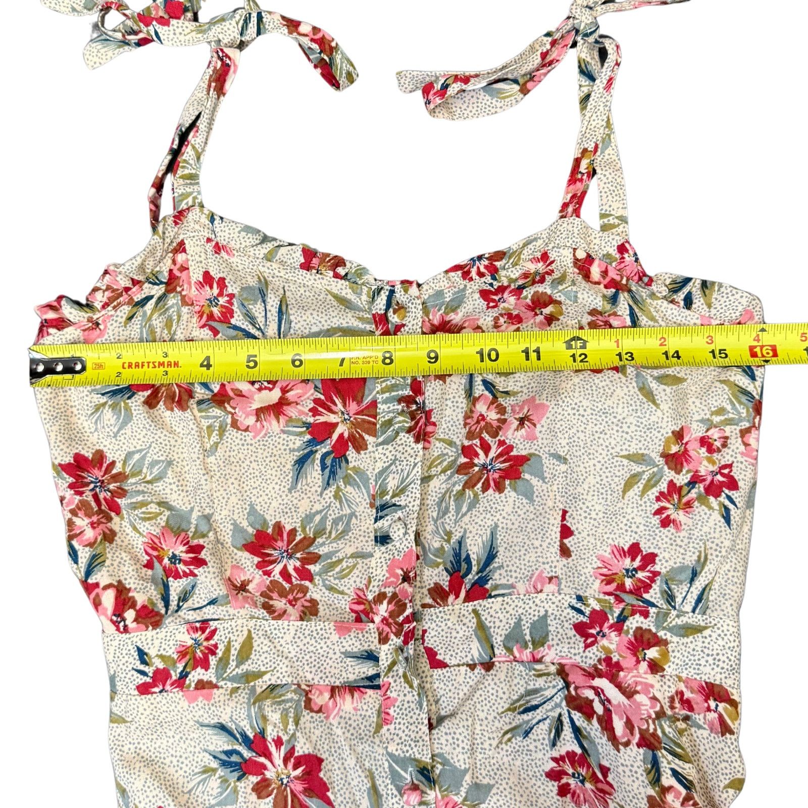 Vintage High-Low Floral Sundress With Mermaid Tail Ruffle | Angie Size L / US 10 / IT 46 - 5 Thumbnail