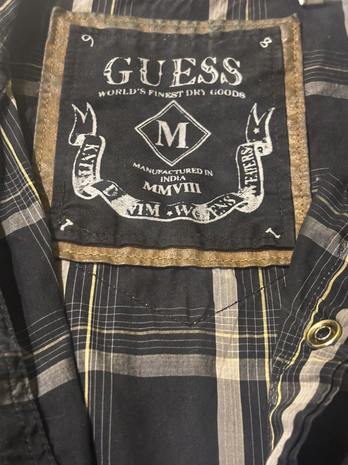 Guess Men’s black plaid shirt2233 Size US M / EU 48-50 / 2 - 5 Thumbnail