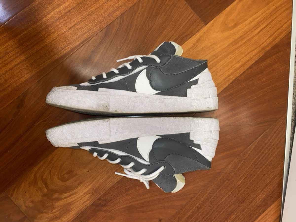 Nike × Sacai Grey Nike x Sacai blazer lows Size US 8.5 / EU 41-42 - 3 Thumbnail