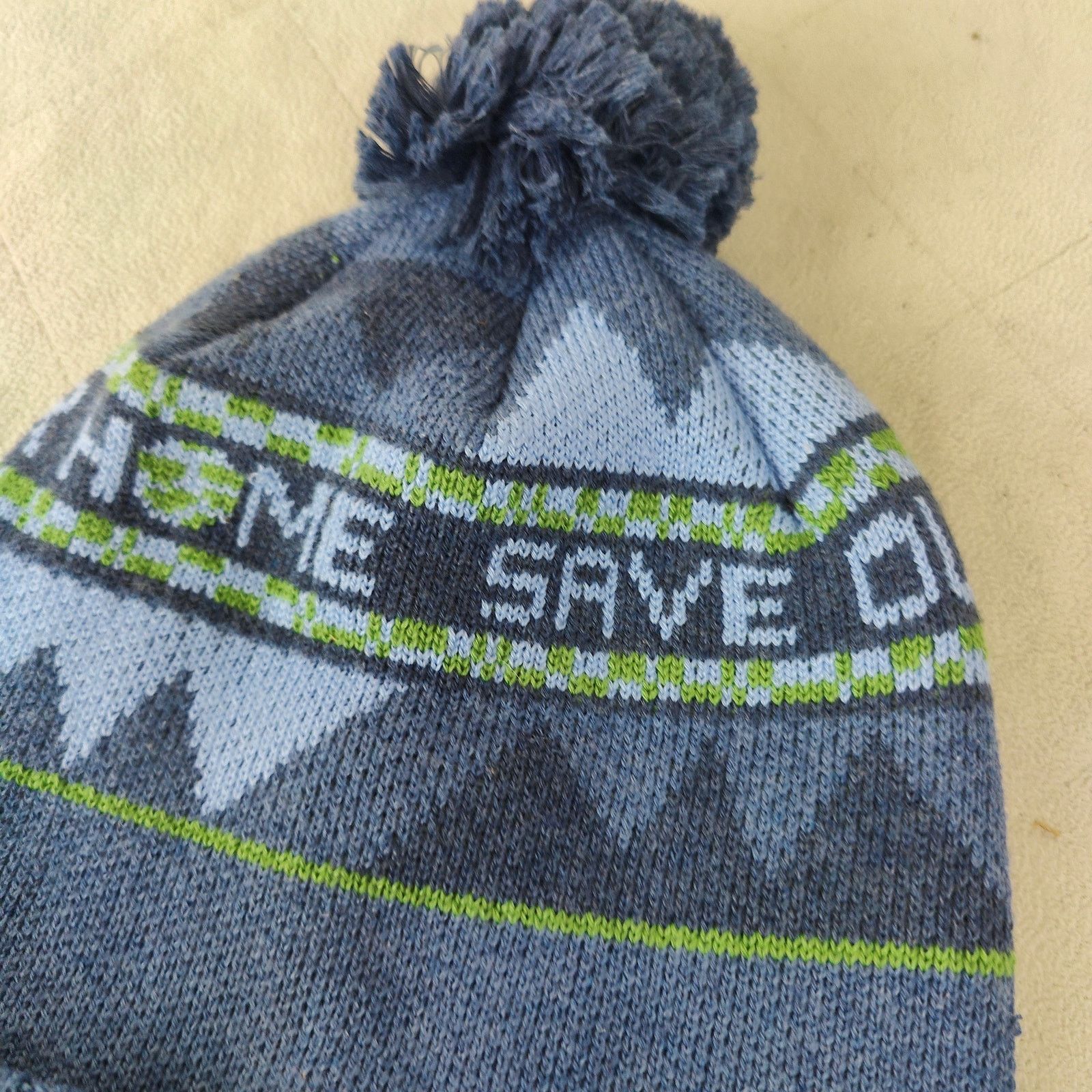 Patagonia Patagonia Powder Town Pom Beanie Hat Save Our Home Knit Size ONE SIZE - 3 Thumbnail