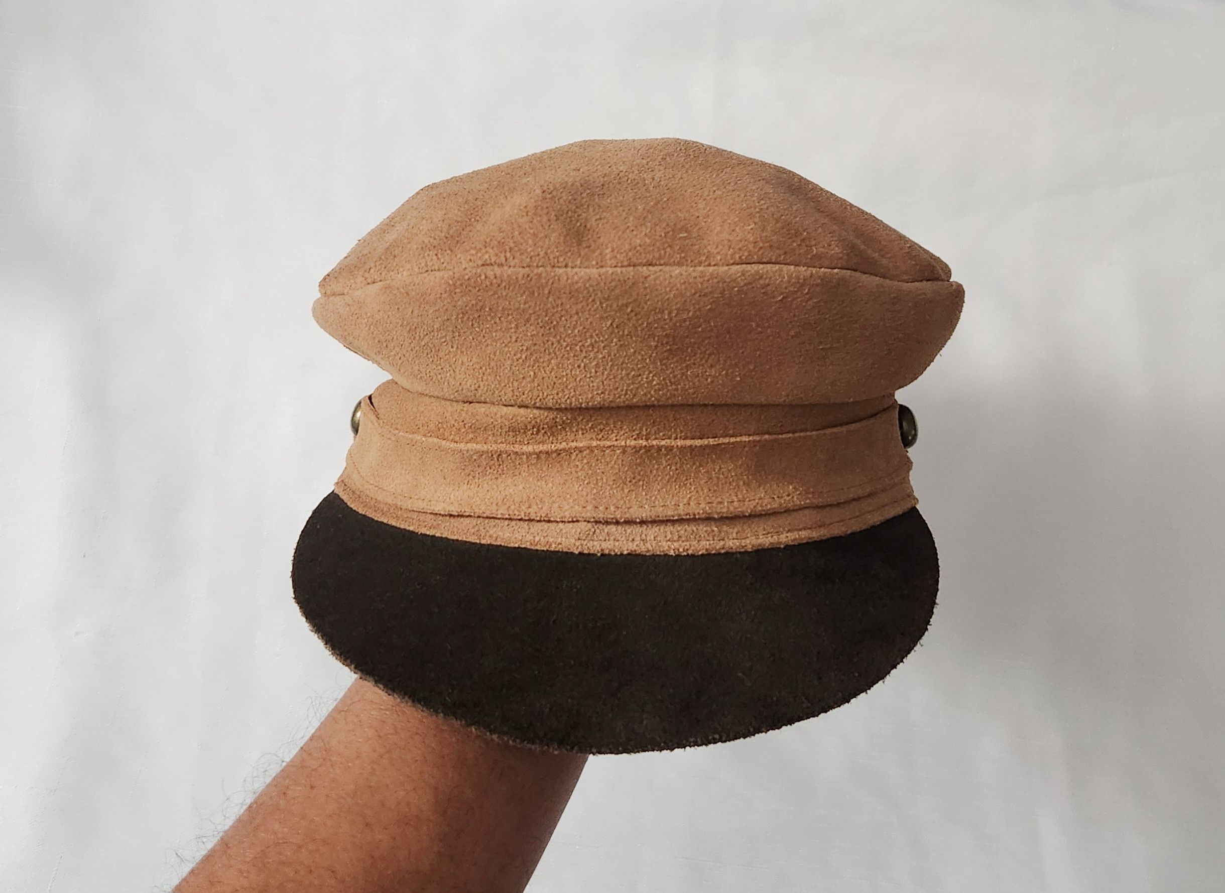 Designer × Lack of Color Lack Of Color Lola Brown 100% Leather Suede Newsboy Small Size ONE SIZE - 2 Thumbnail