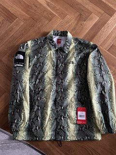 Supreme the north face snakeskin outlet taped seam coaches jacket black