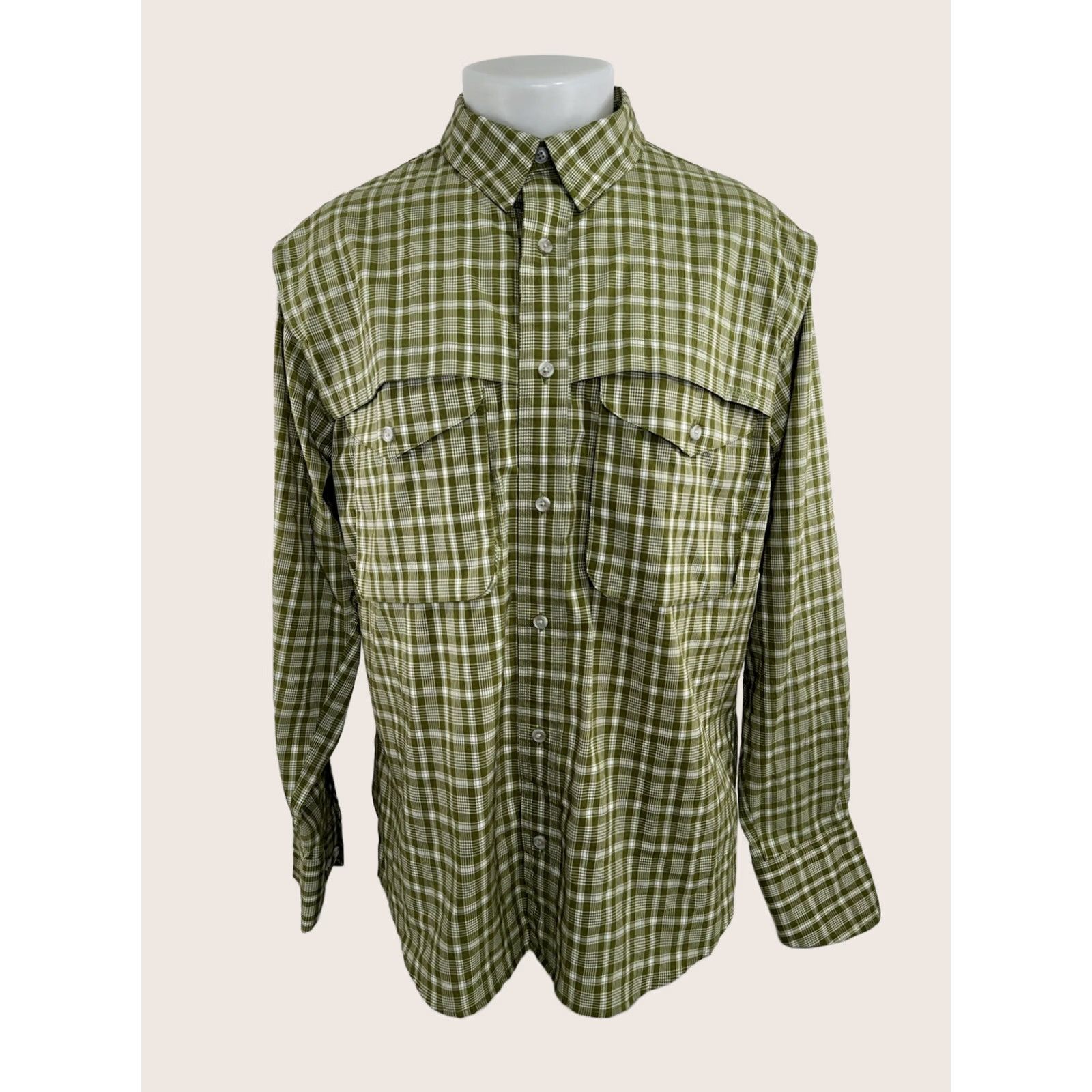 Filson Filson Shirt Mens L Vented Embroidered Plaid Fishing Hunting Button-Up Green White 90s Theme Fish Size US L / EU 52-54 / 3 - 1 Thumbnail