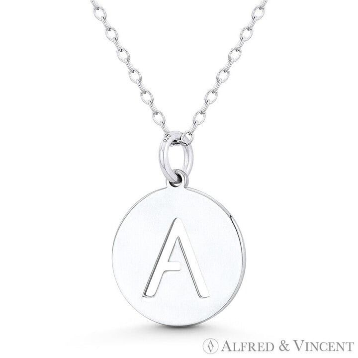 Other Initial Letter "A" Cutout 20x15mm Round Disc Pendant Size ONE SIZE - 1 Preview