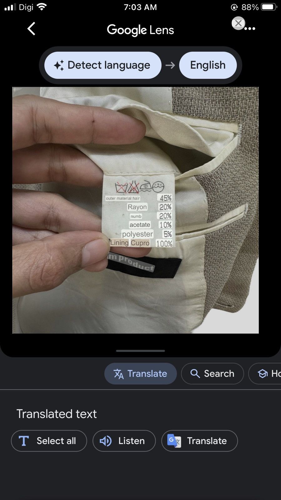 Issey Miyake IM PRODUCT BY ISSEY MIYAKE SUIT JACKET / BLAZERS #7720-166 Size 44R - 11 Thumbnail